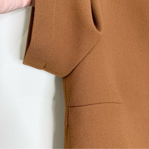 Sezane Ida Blouse (Sz FR 38) Short Sleeve Coffee Brown - Picture 14 of 16